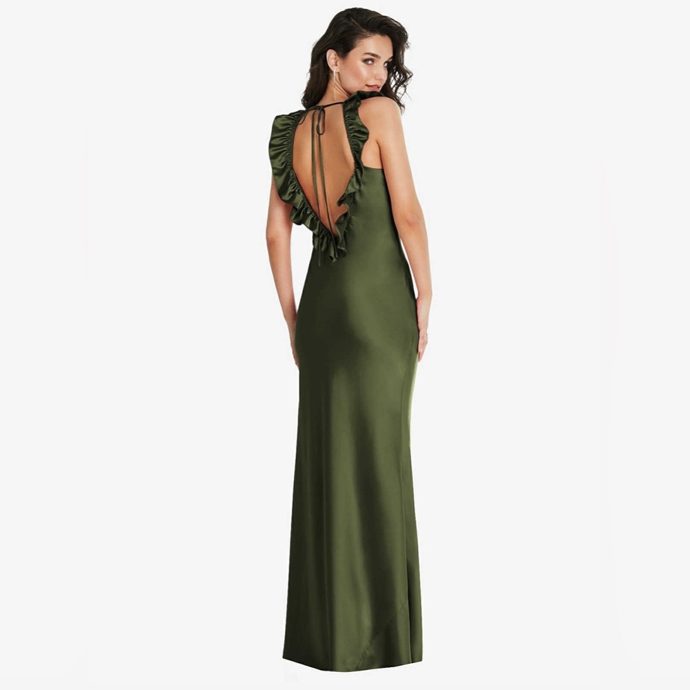 Olive Green Dessy Bridesmaid Dress